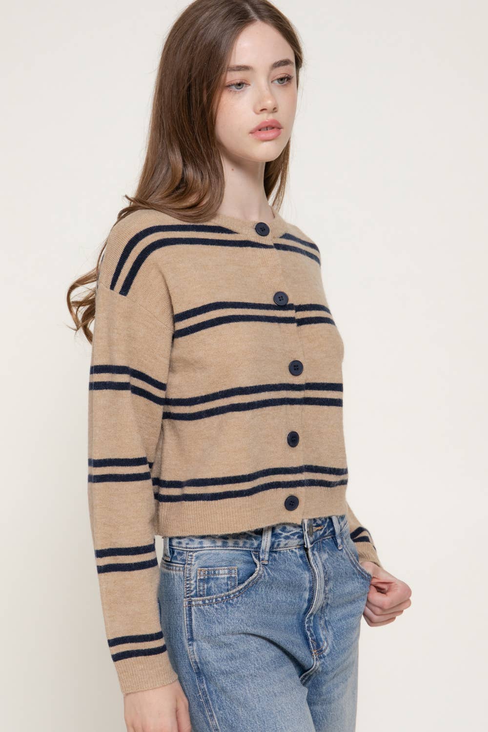 Striped Sweater Cardigan