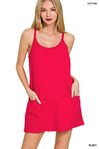 Mini Dress With Built In Shorts