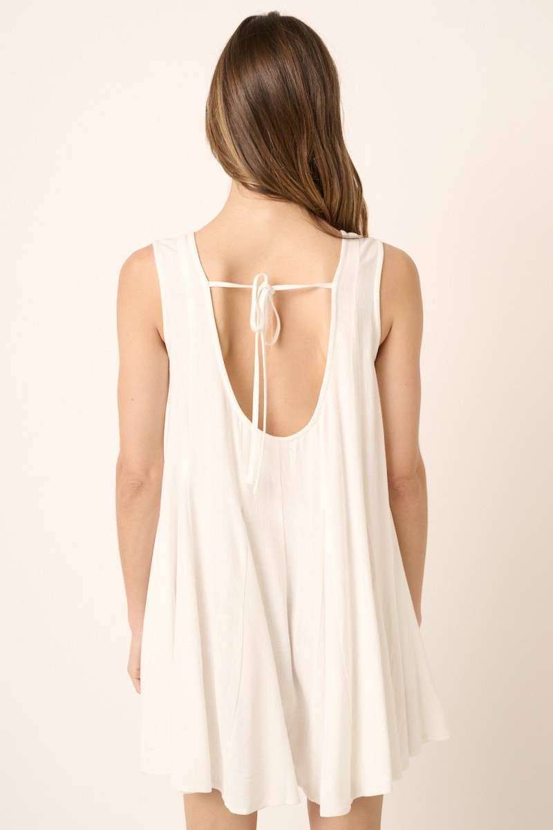 H30284-GODET DETAIL WIDE LEG ROMPER