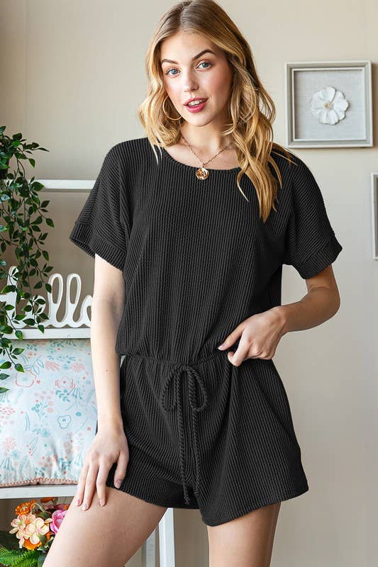 SP1041-17 SOLID URBAN RIBBED ROMPER