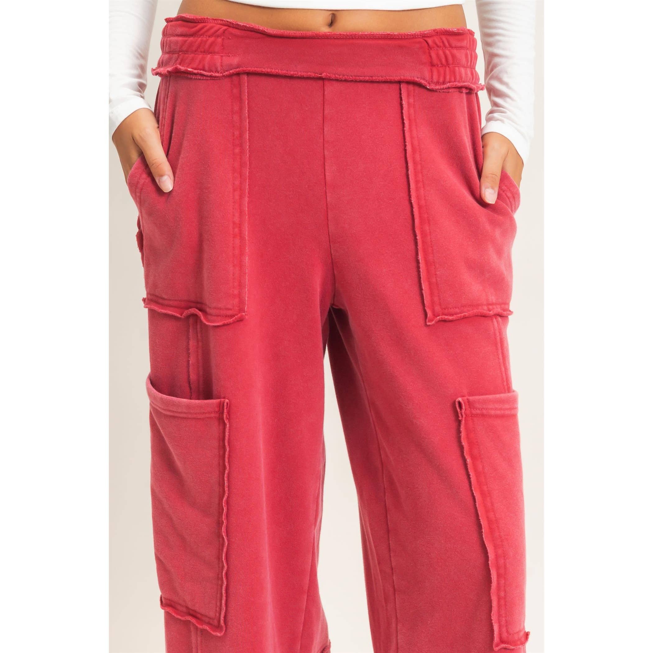 Mineral Wash Cargo Pocket Pants