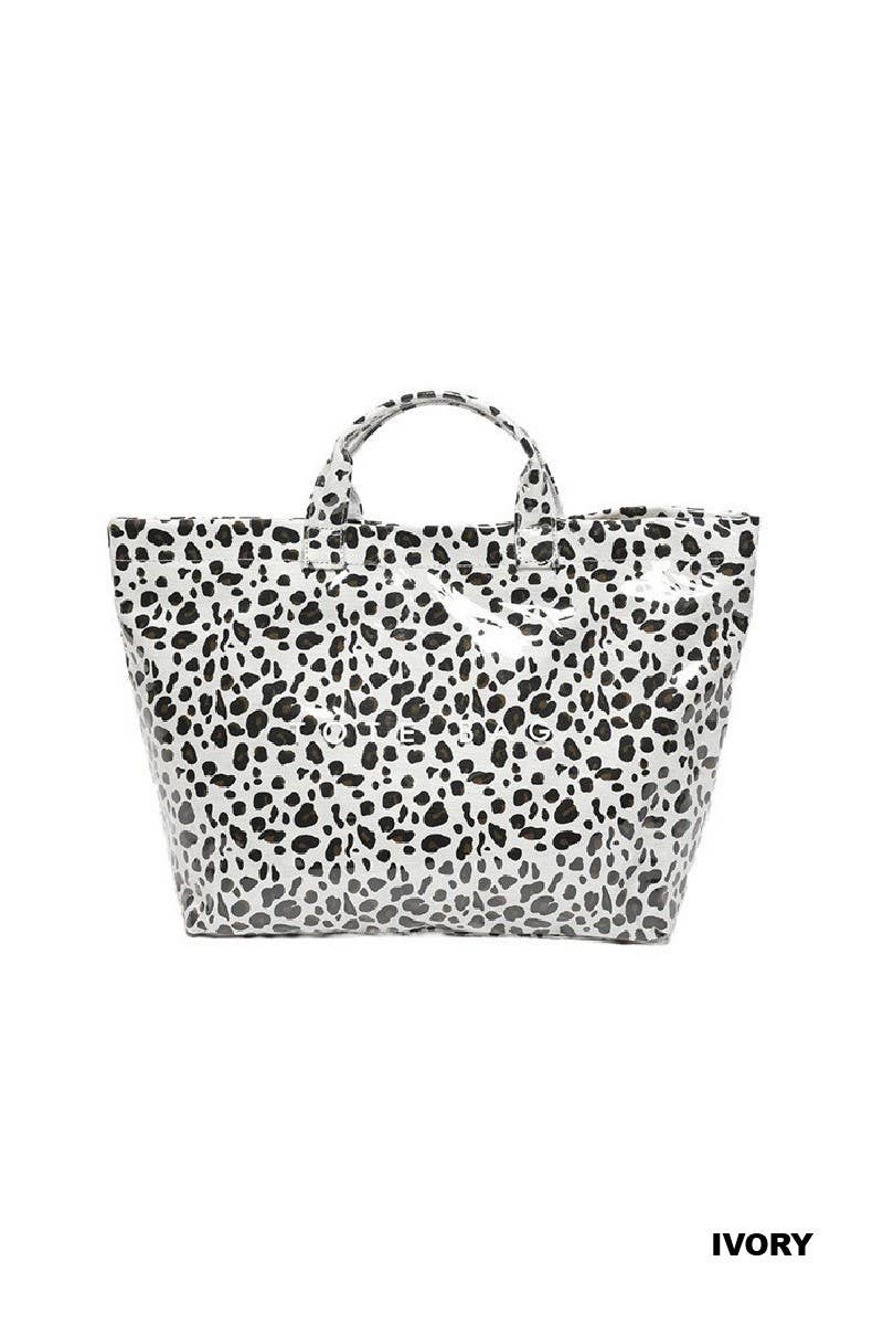 Leopard Print Pvc The Tote Bag