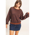 Striped Crew Neck Sweatshirt