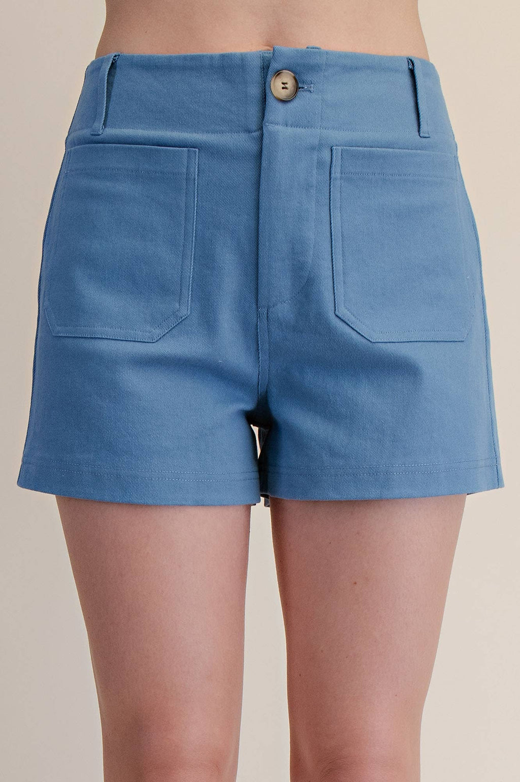 Stretch Shorts High Waist Front Pocket