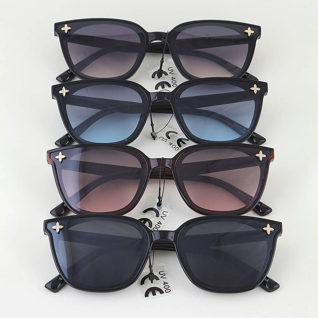 Luxury Clover Charm Sunglasses