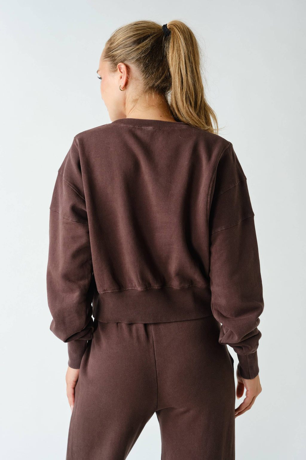Mineral Wash Luxe Cropped Sweatshirt