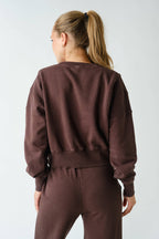 Mineral Wash Luxe Cropped Sweatshirt