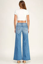 P7146W-MD MID RISE COMFORT WIDE LEG W/ SEAM DETAILING