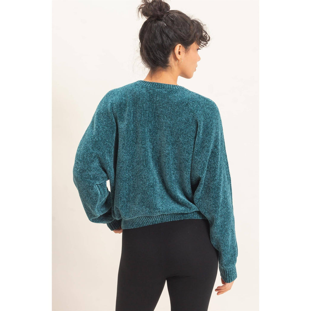Chenille Crew Neck Sweater