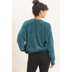 Chenille Crew Neck Sweater