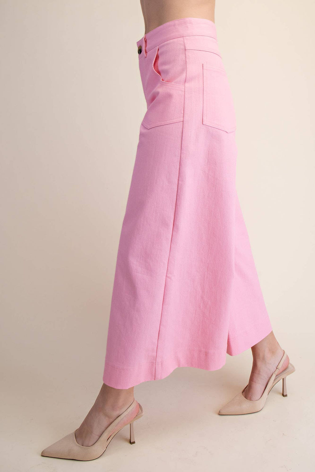 Crop High-Rise Wide-Leg Pants