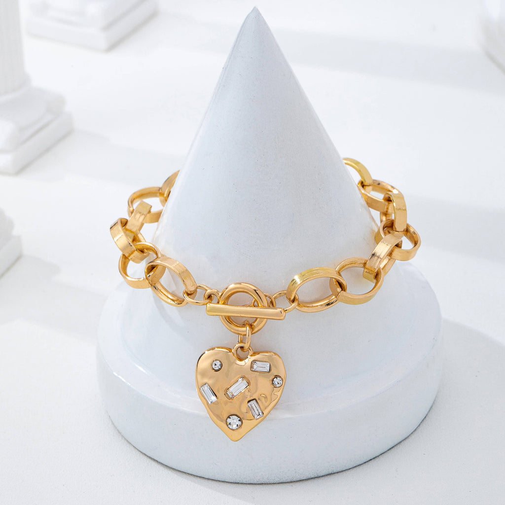Crystal Heart Toggle Bracelet | 80B1741