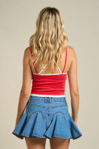 54356 CONTRAST HALTER LAYER TOP