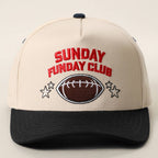 SUNDAY FUNDAY CLUB Embroidered Football Two-Tone Trucker Hat