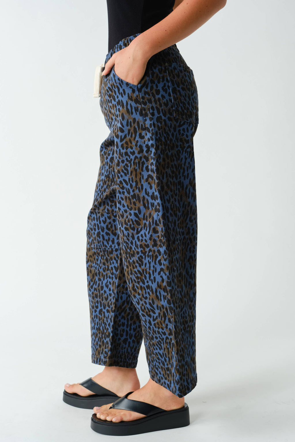 Leopard Lounge Wide-Leg Pants