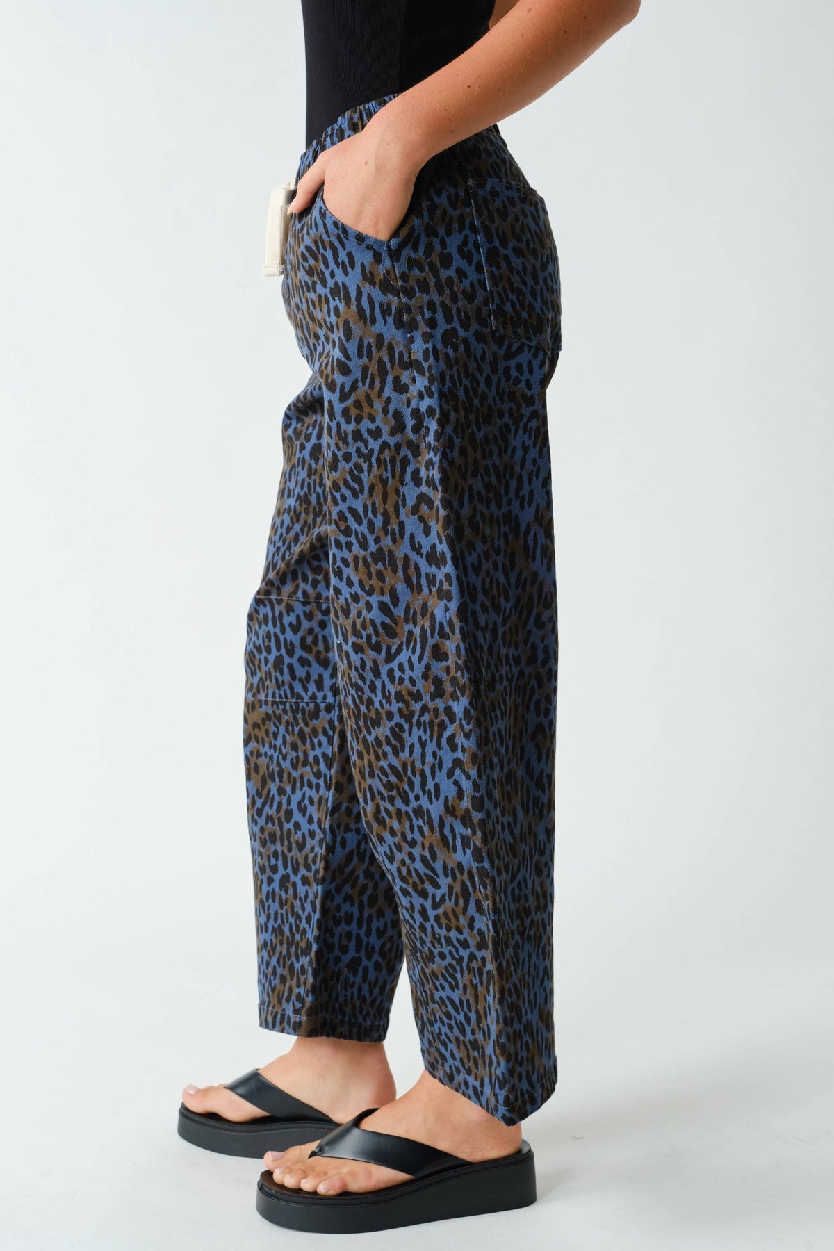 Leopard Lounge Wide-Leg Pants