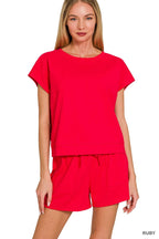....Cotton Top & Shorts 2PC Set SI-27829