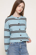 Striped Sweater Cardigan
