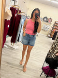 Utility Pocket Denim Shorts