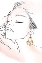 TEARDROP DANGLE CHARM EARRINGS-SHELL STAR  FISH | 80E61174