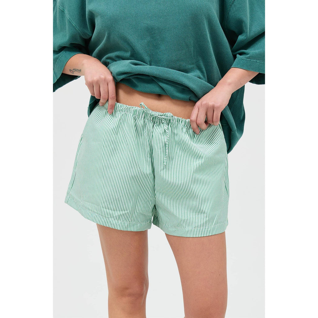 Striped Drawstring Waist Shorts