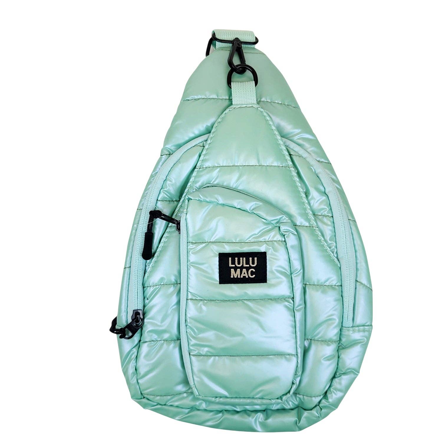 MP-5029 Puffer Metallic Sling Bag-Mint