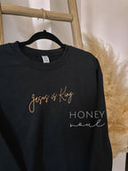 Embroidered 'Jesus is King' Sweatshirt