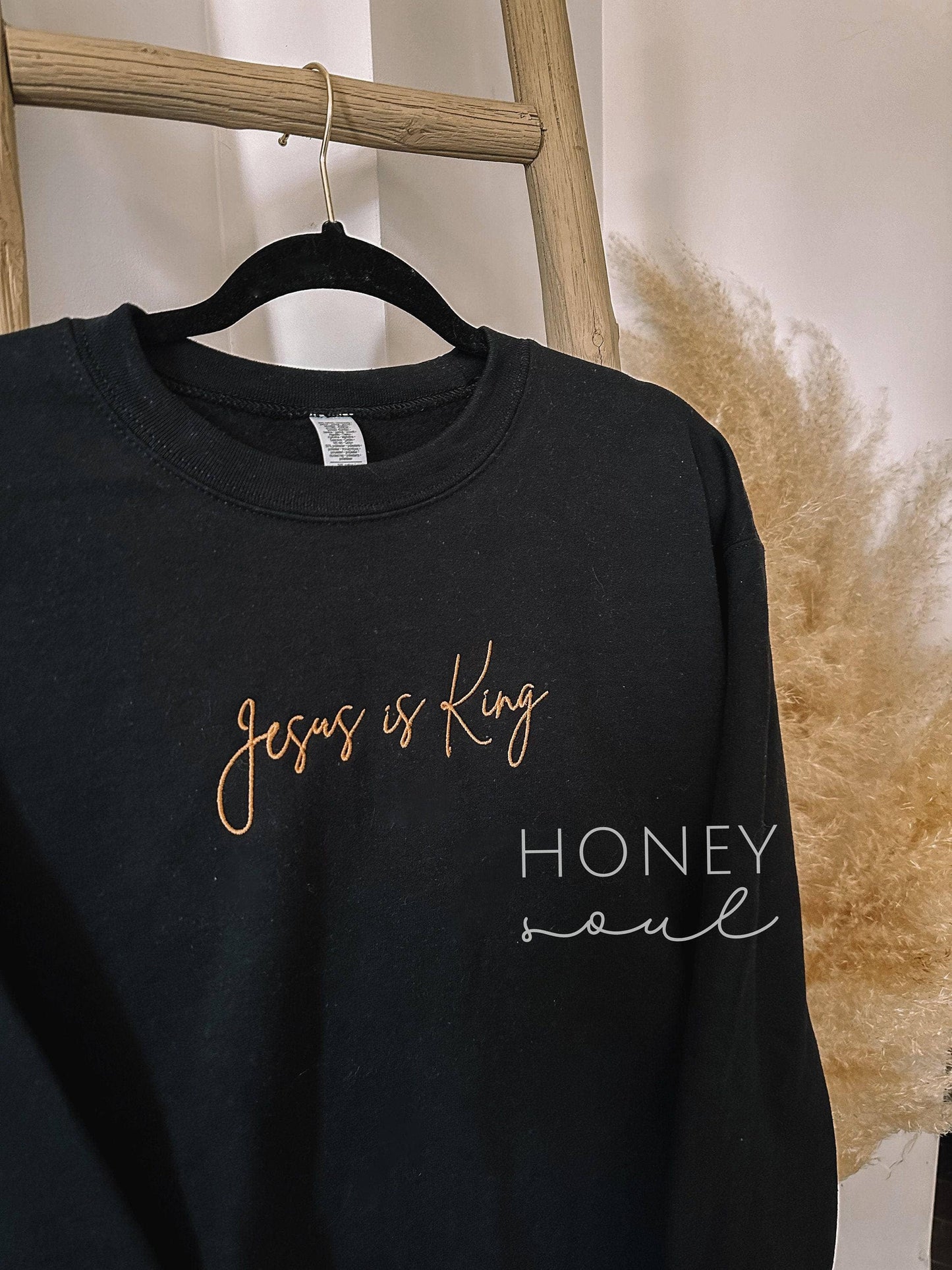 Embroidered 'Jesus is King' Sweatshirt