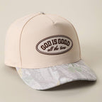 GOD IS GOOD All The Time Patch Camo Brim Baseball Cap