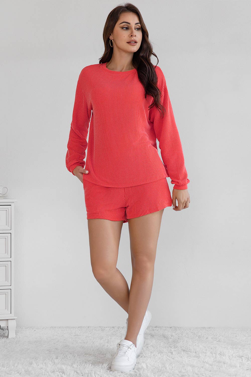 Kinsey Long Sleeve Top Shorts Set