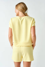 Luxe Sand Wash Rib Classic Tee Set