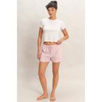 Striped Drawstring Waist Shorts