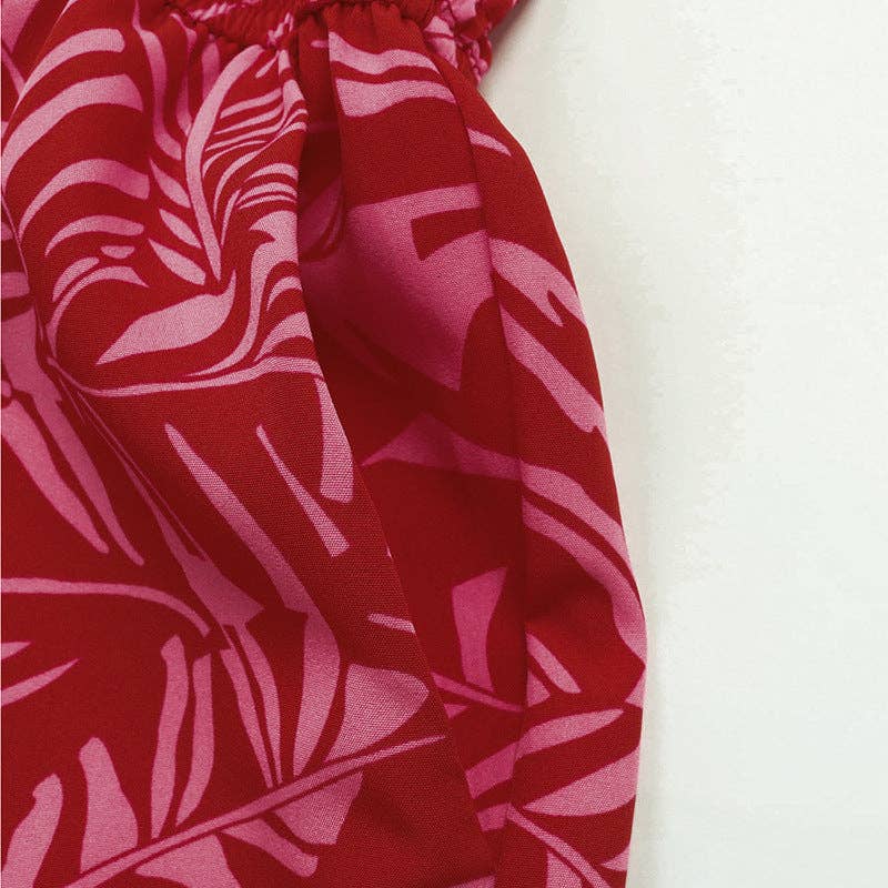 Women's Strapless Smocked Romper Summer Vacation Playsuit
