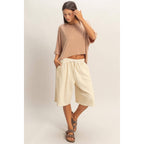 Relaxed High-Low Batwing Sleeve Top