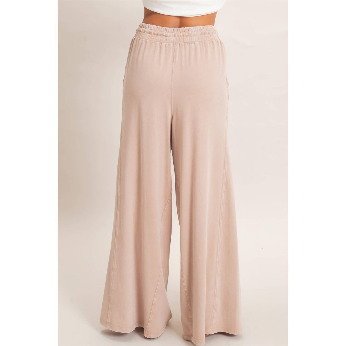 Wide Leg Mineral Wash Pants
