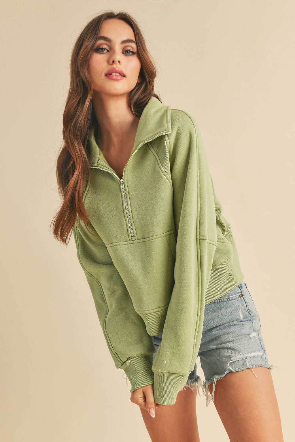 950CK Dove Funnel Neck Half Zip 6