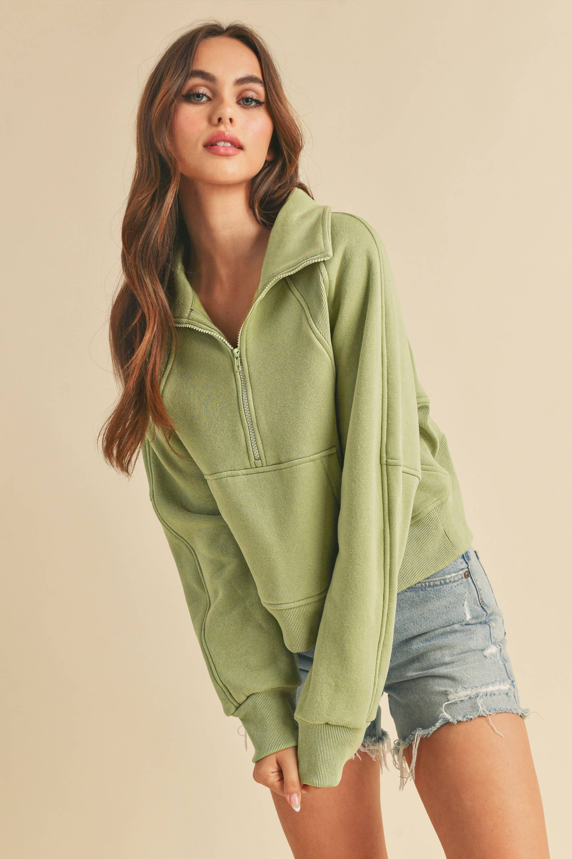 950CK Dove Funnel Neck Half Zip 6