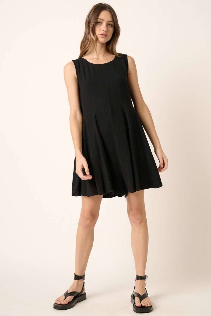 H30284-GODET DETAIL WIDE LEG ROMPER