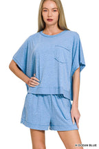 Exposed Seam Boxy Top N Shorts Set