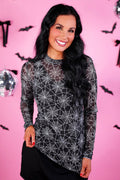 Kate Mesh Top- Spider Webs