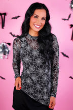 Kate Mesh Top- Spider Webs