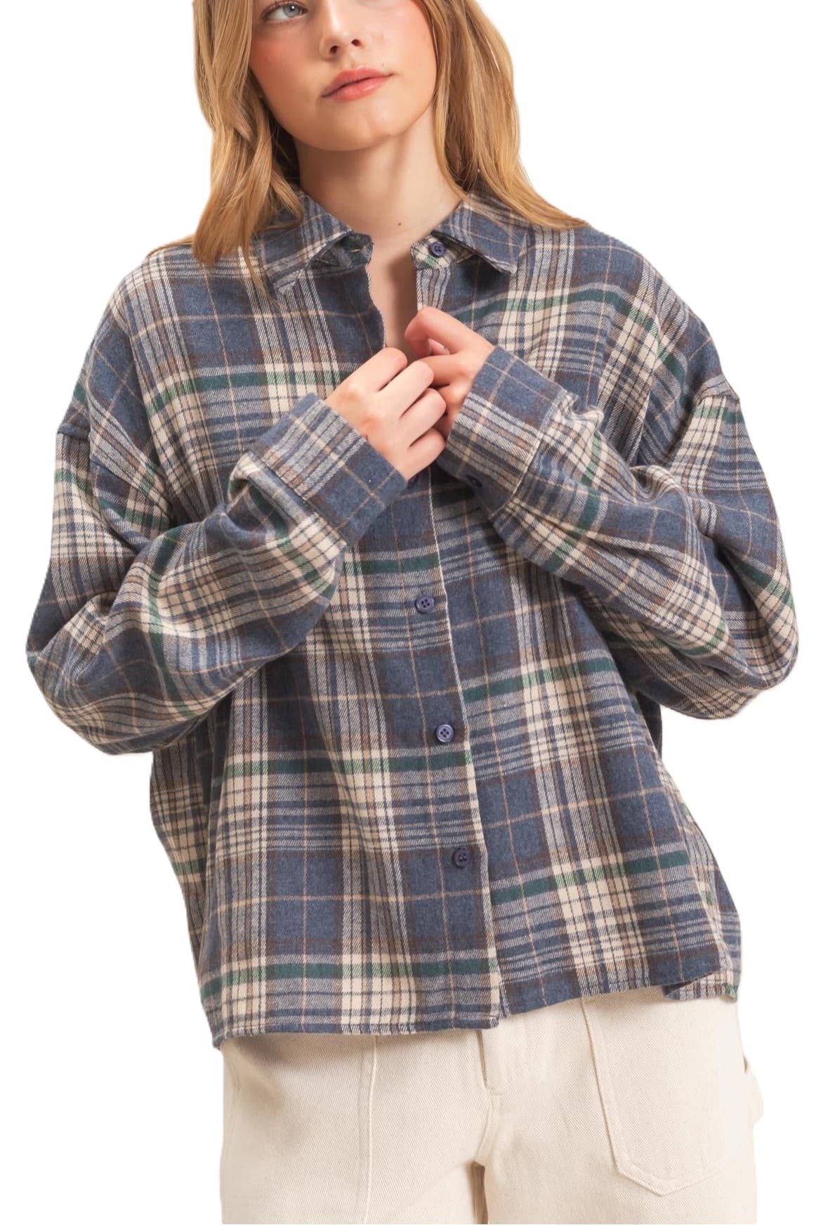 Plaid Button-up Shirt