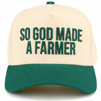 C.C SO GOD MADE A FARMER Letter Two Tone Trucker Hat