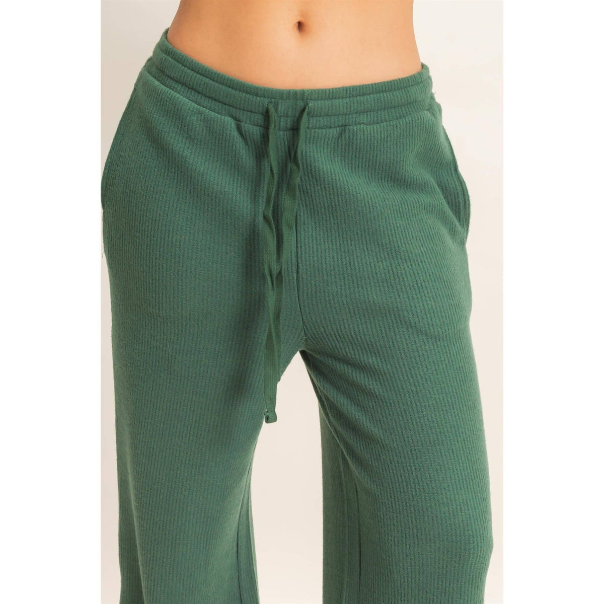 Brushed Waffle Drawstring Pants