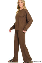 Soft Hacci Pullover And Pants Set
