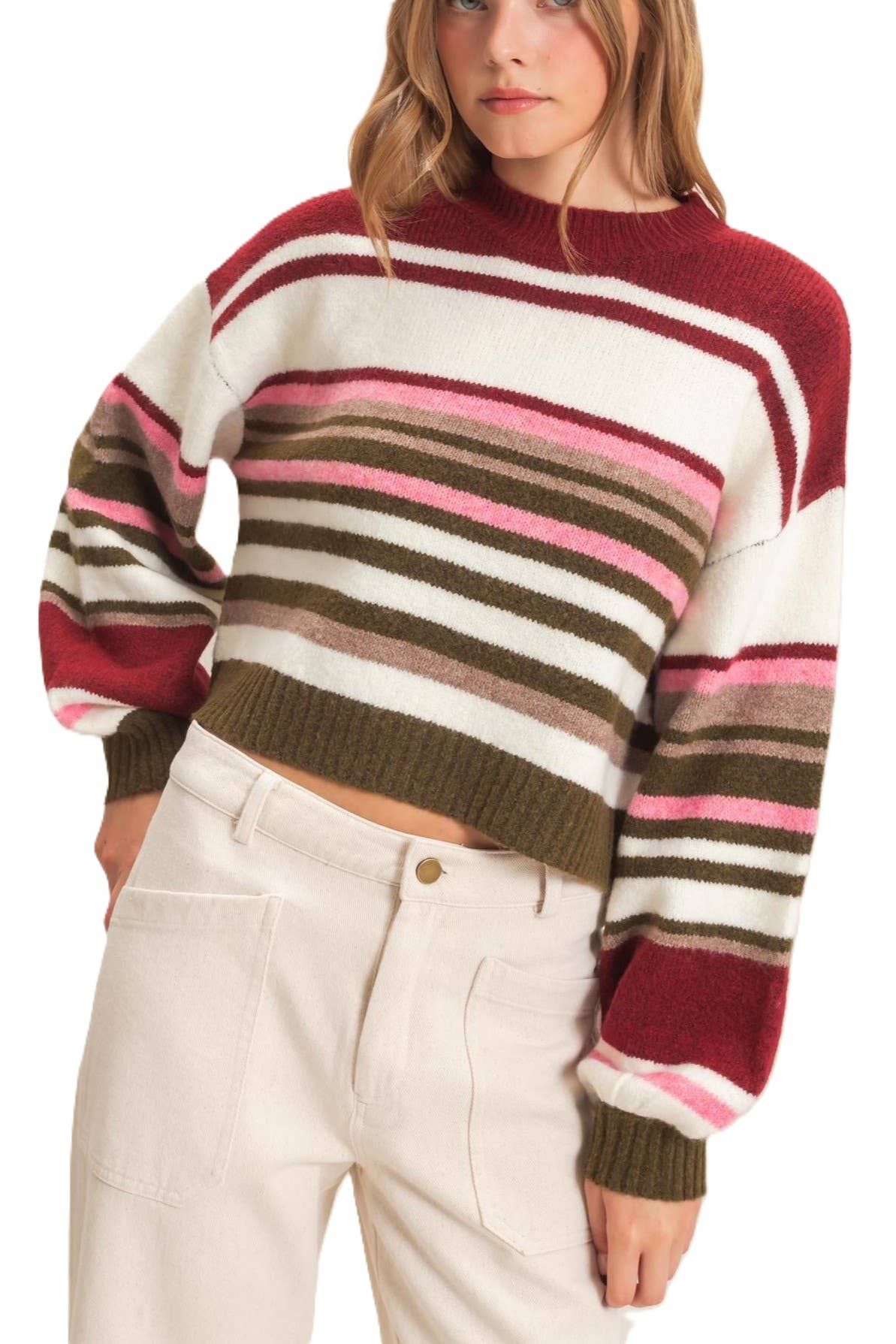 Striped Crew Neck Sweater