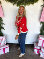 PREORDER- DECK THE HALLS BOW SWEATER