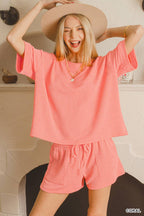 Rib Tee & Shorts 2pc Set