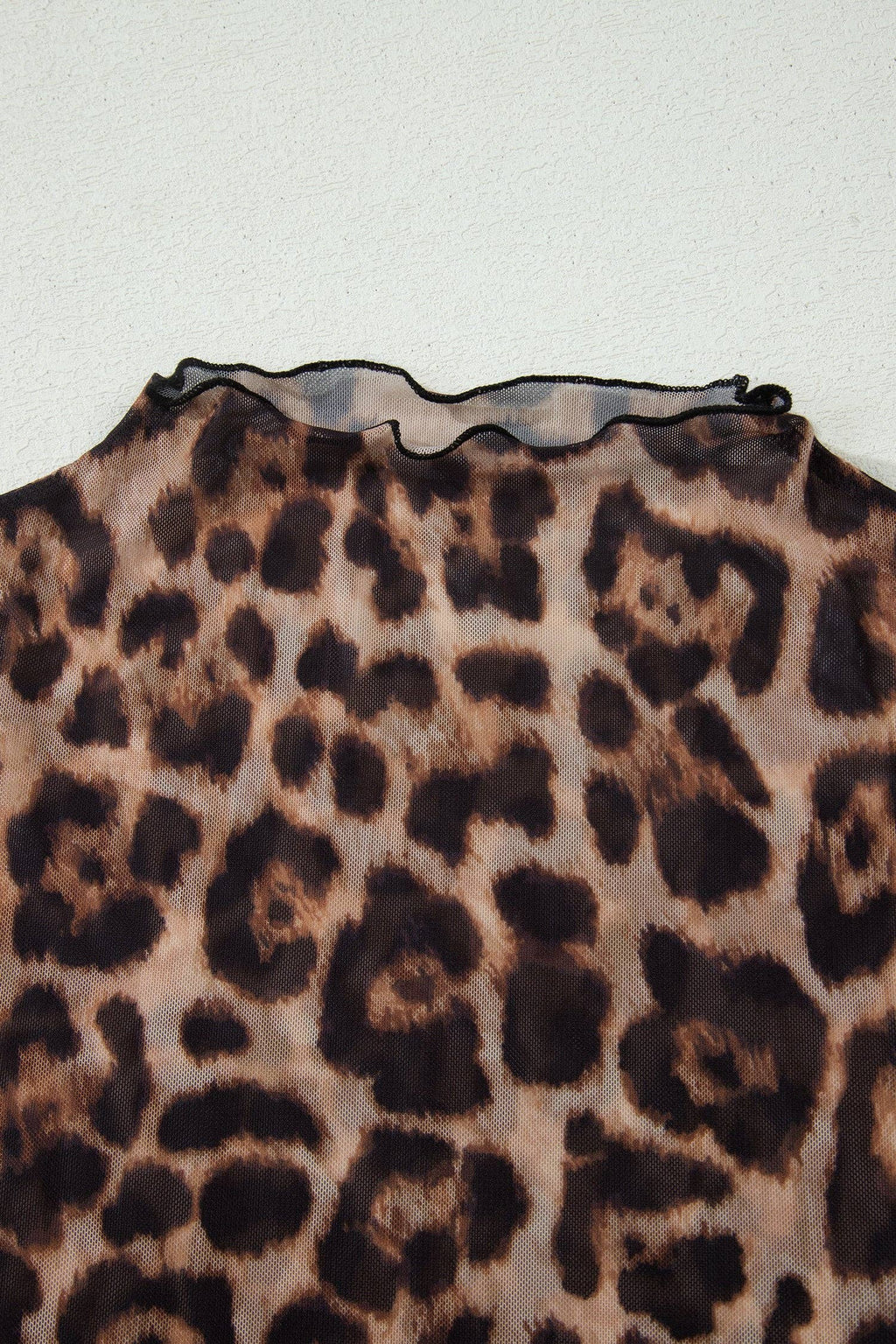 PRETTY BASH Western & Leopard Mesh Top