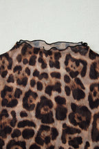 PRETTY BASH Western & Leopard Mesh Top